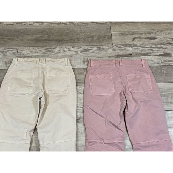 Banana Republic pink and cream utility pants size 0 - Picture 10 of 15